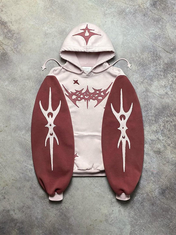 Stylische Oversized Hoodie mit Kontrastbuchstaben - IdealeKleiden