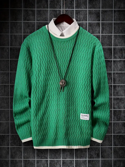 Thermo Strickpullover Herren Warm