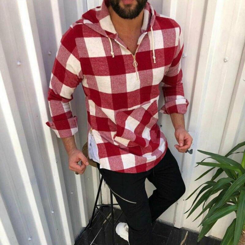 Herren Hoodie Karo Modern - IdealeKleiden
