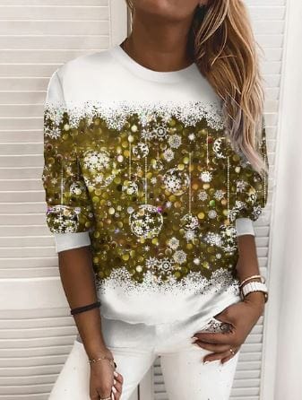 Modisches Weihnachtssweatshirt Elegant Rot