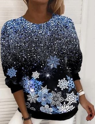 Modisches Weihnachtssweatshirt Elegant Rot