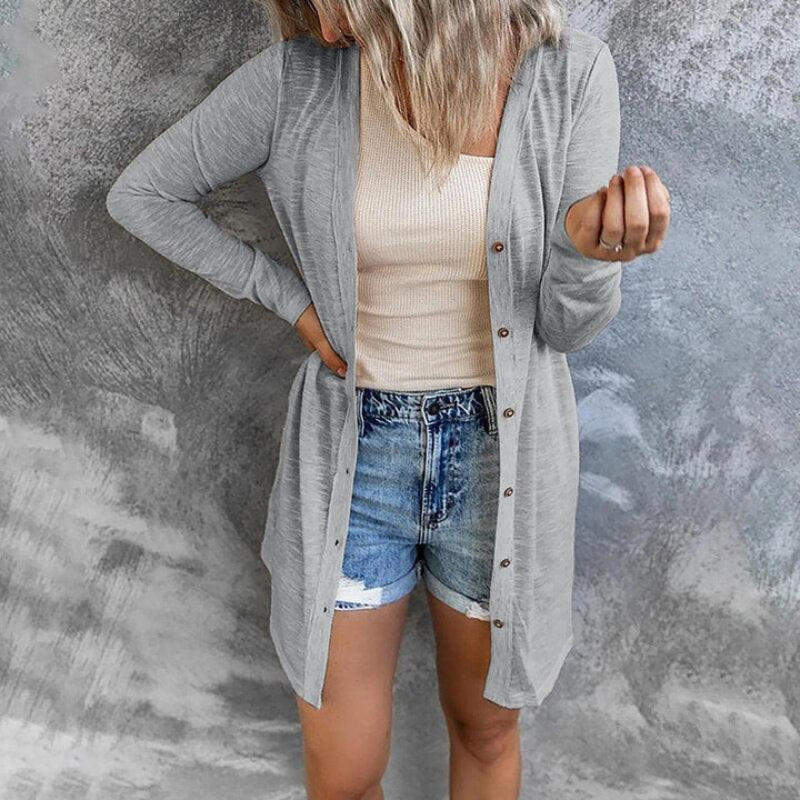 Leichter Damen Cardigan Mit Knöpfen
