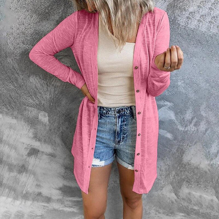 Leichter Damen Cardigan Mit Knöpfen