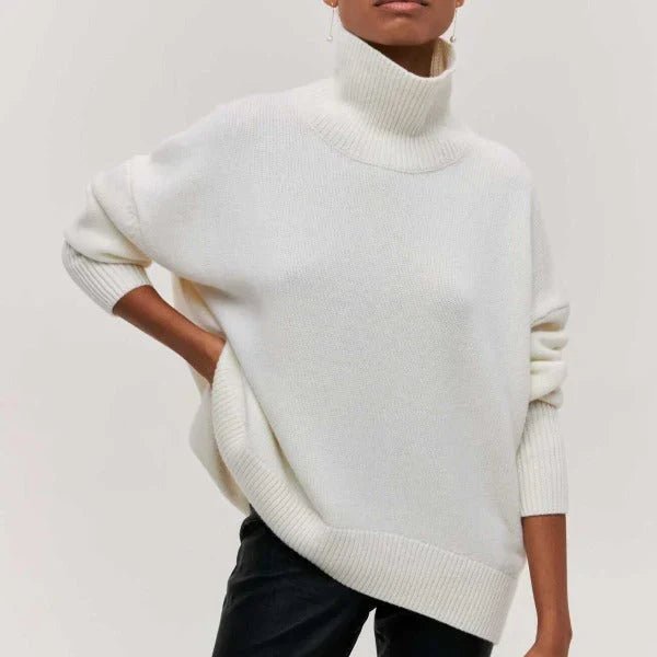 Übergröße Pullover Hochkragen Komfort