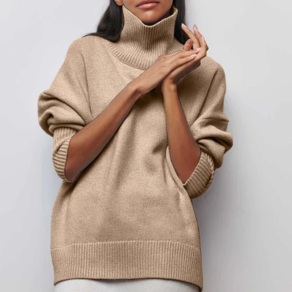 Übergröße Pullover Hochkragen Komfort