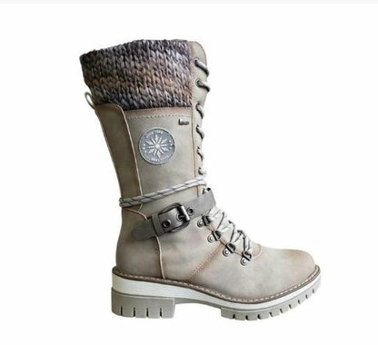 Kniehohe Warmstiefel Frauen Orthopädisch Komfort