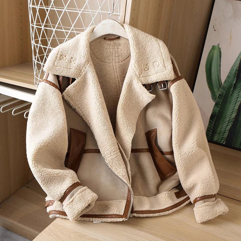 Weiche Schaflederjacke Herbst Winter - IdealeKleiden