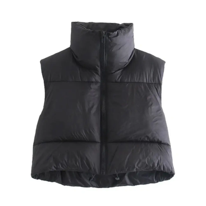 Kurze Pufferweste Damen Modern