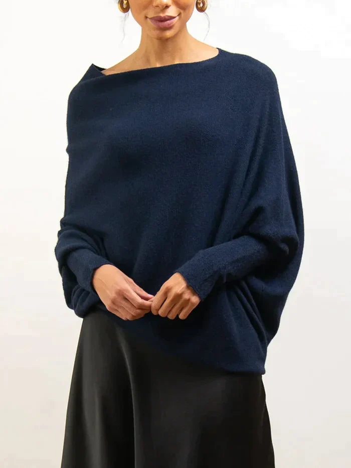 Asymmetrische Oversized Damenpullover Trendy