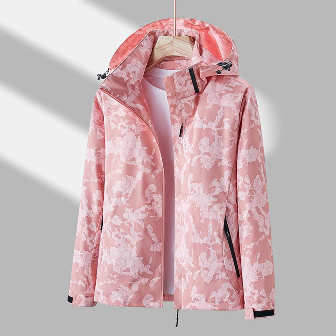Damen Windbreaker Kapuzenjacke Waterproof