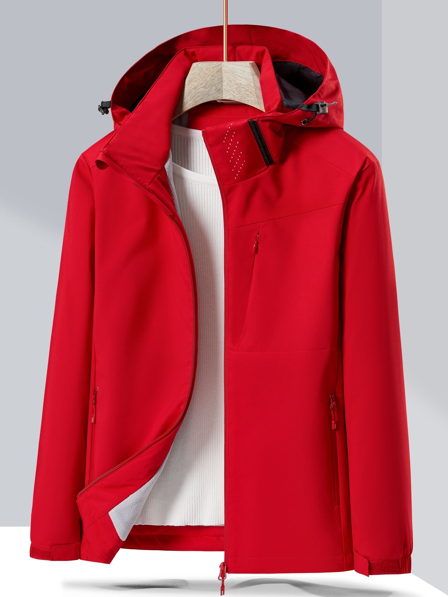 Wasserdichte Winterjacke Damen Kapuze Fleece
