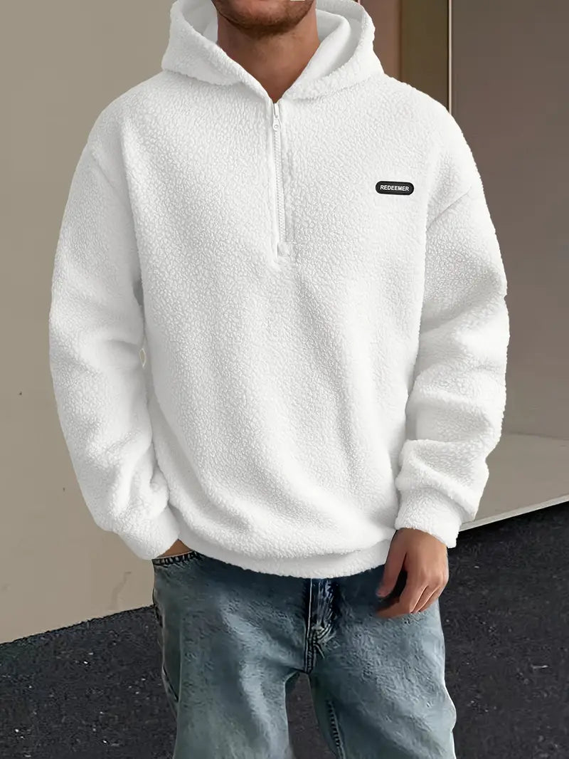 Weicher Kapuzenpullover Herren Flauschig Kuschelig - IdealeKleiden
