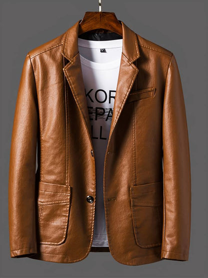 Herren Jacke Knöpfe Elegant Schnitt