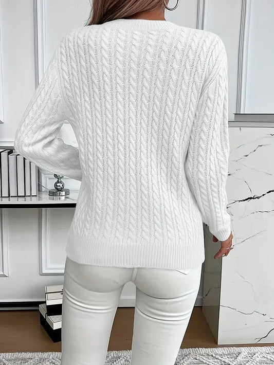Weiche Kabelpullover Damen - IdealeKleiden