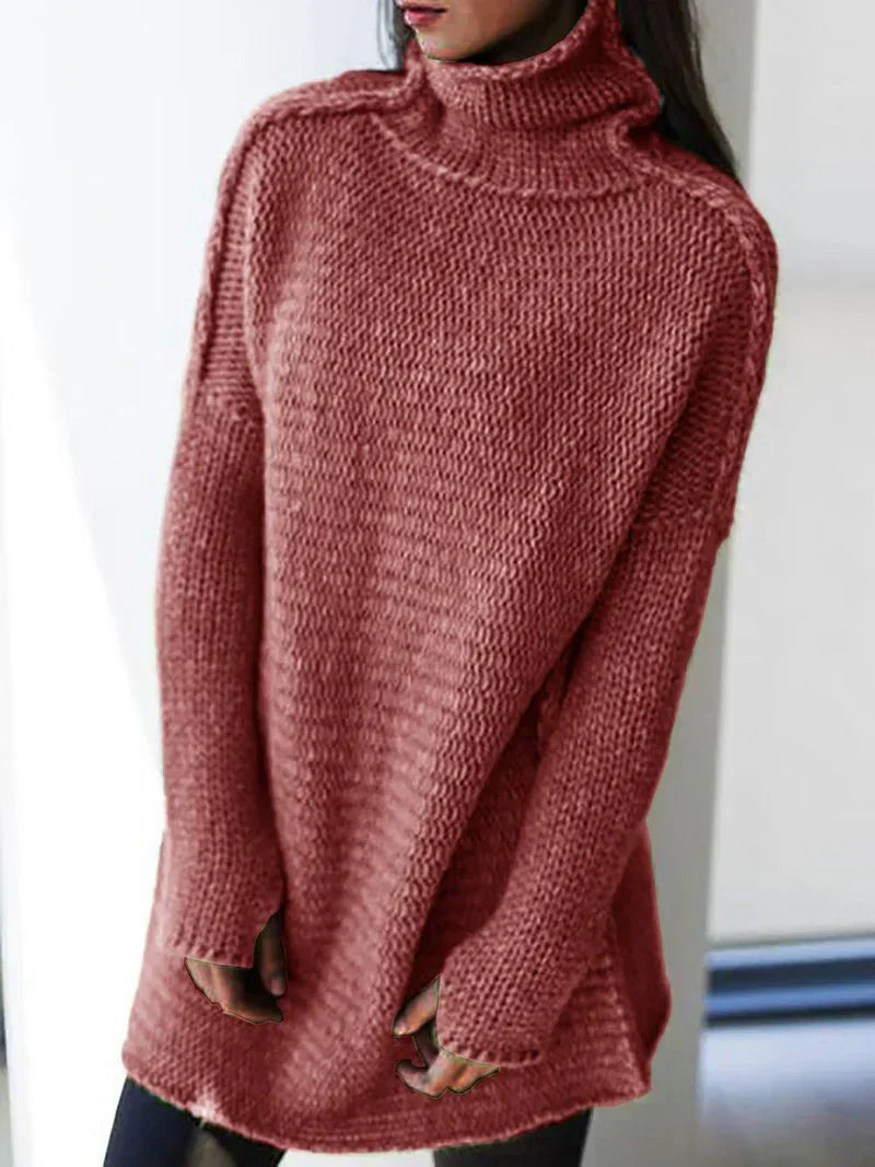 Großer Rollkragenpullover Damen Oversized