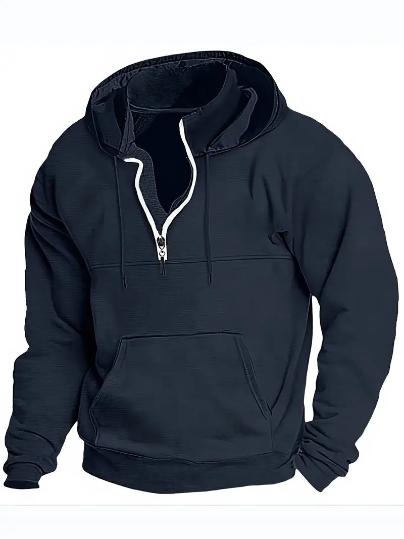 Lässiger Herren Pullover Mit Viertelreißverschluss