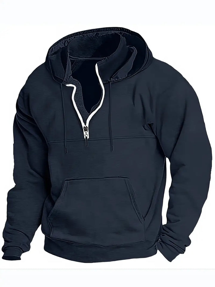 Lässiger Herren Pullover Mit Viertelreißverschluss