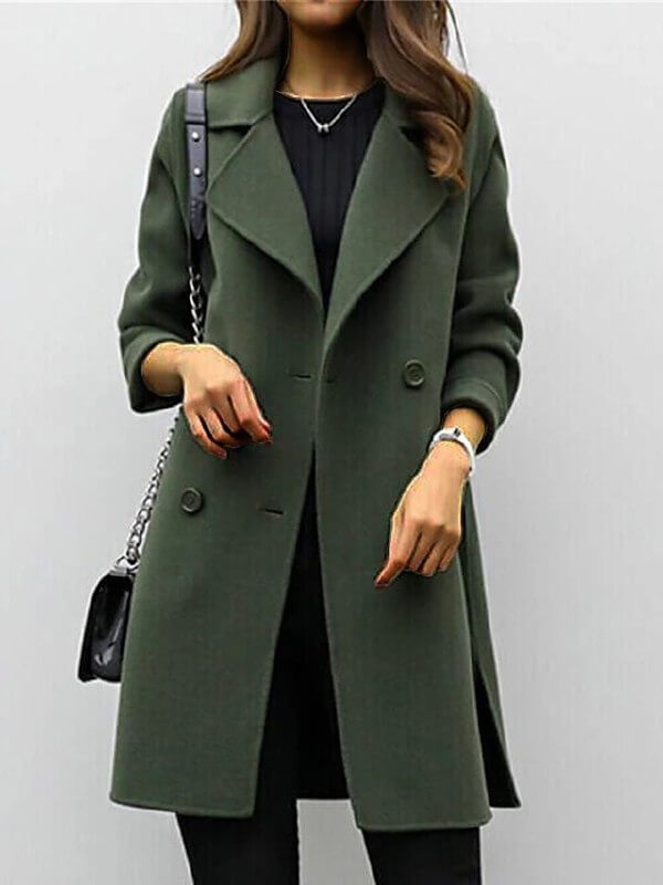 Damen Wintermantel Elegant Wolle - IdealeKleiden