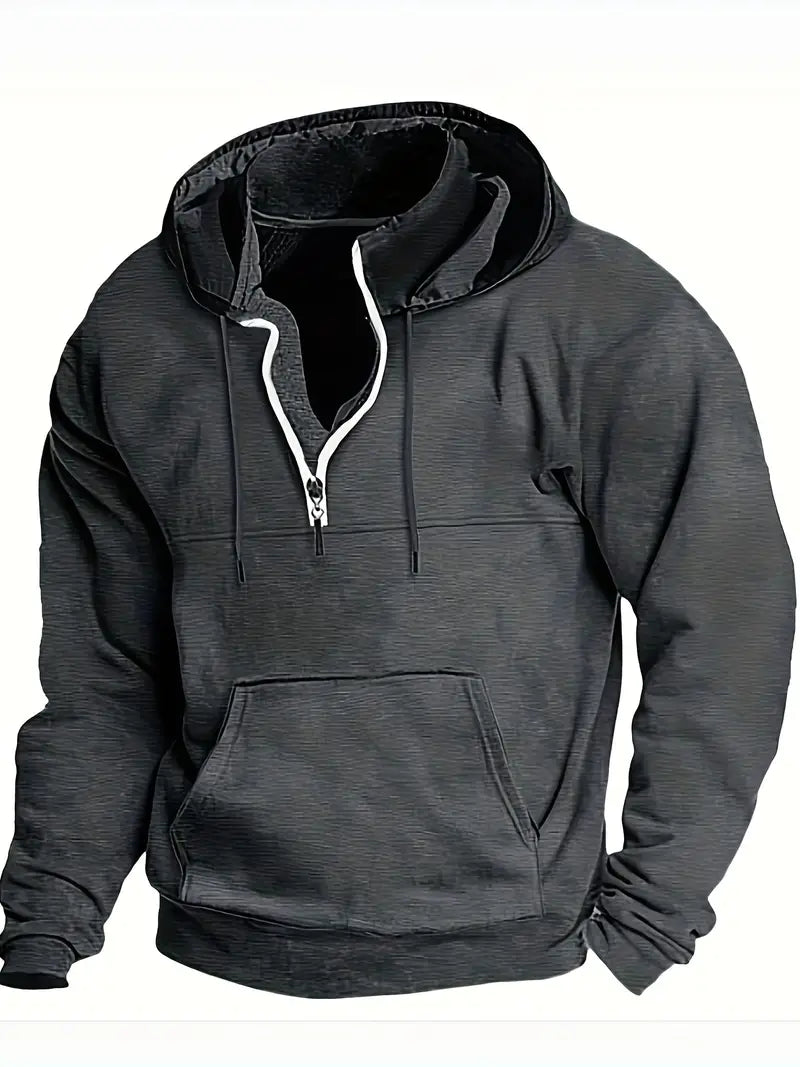 Lässiger Herren Pullover Mit Viertelreißverschluss