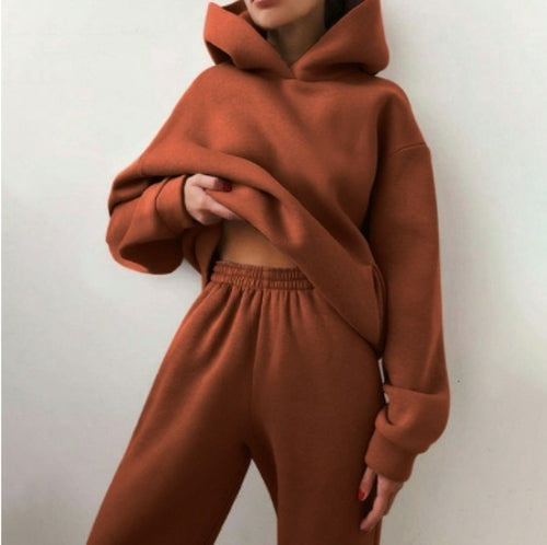Warmes Winter-Outfit Kapuzenpullover Set