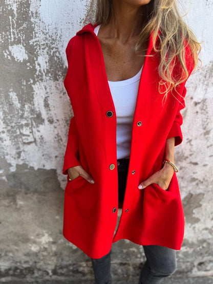 Komfortable Jacke mit Kapuze Relaxed Style - IdealeKleiden