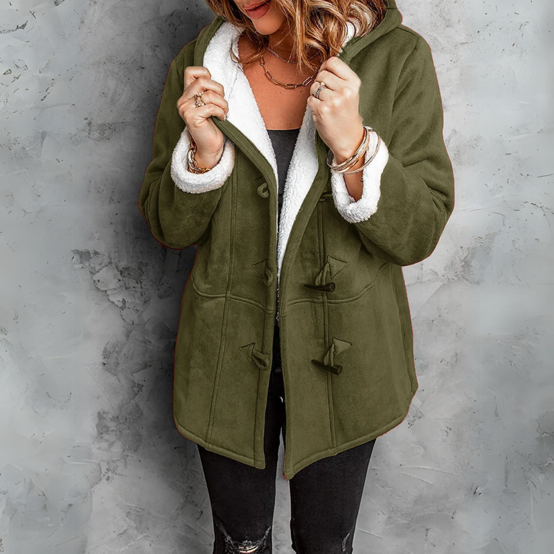 Stylische Damenjacke Kapuze Weich & Bequem