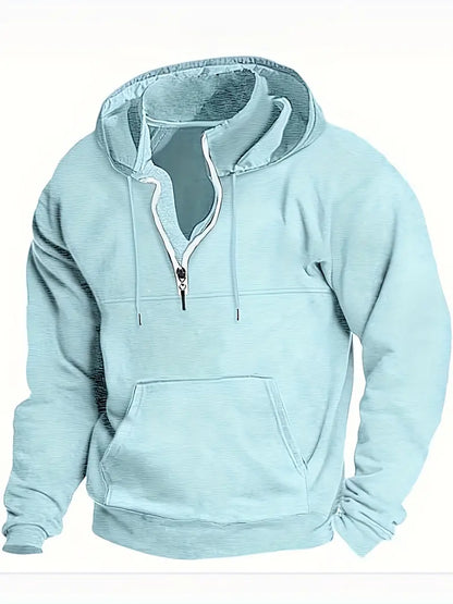 Lässiger Herren Pullover Mit Viertelreißverschluss