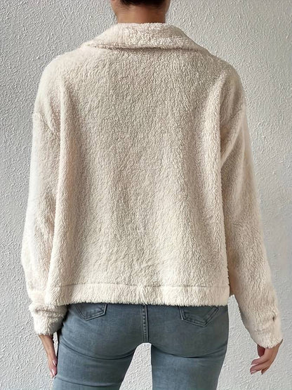 Weiche Kunstpelzjacke Lässig Warm - IdealeKleiden