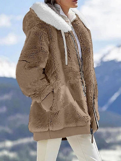 Weiche Winterjacke Plüsch Damenschuhe