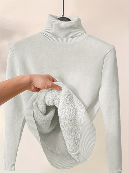 Winter Rollkragenpullover Warm Weich