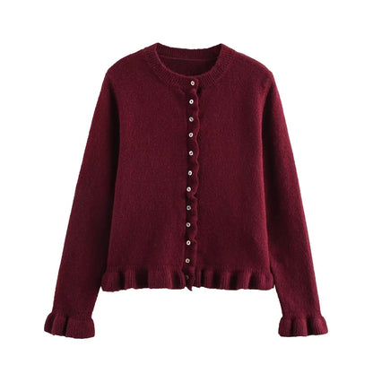 Damen Cardigan Schick Knöpfe