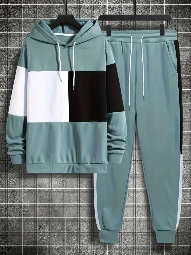 Zweiteiliges Sportset Kapuzenpullover Jogginghose - IdealeKleiden