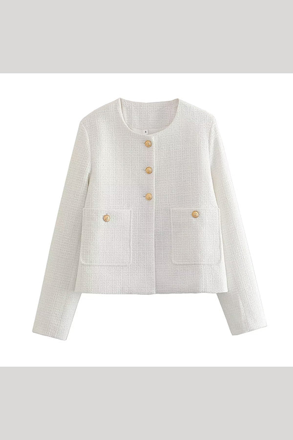 Modische Lässige Jacke Texturiertes Design