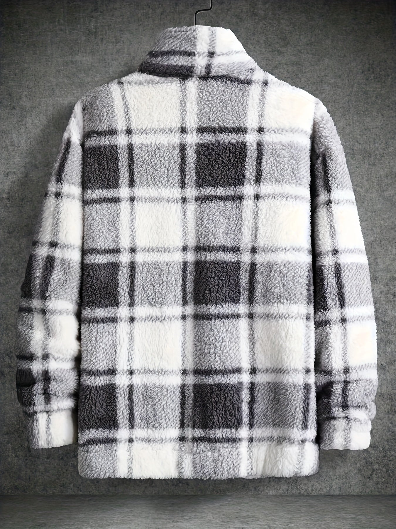Flanelljacke Karomuster Warm Polyester Fleece - IdealeKleiden