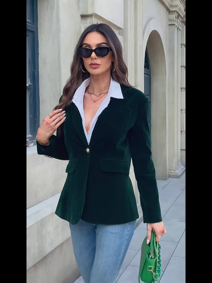 Eleganter Damen Blazer Klassisches Design - IdealeKleiden