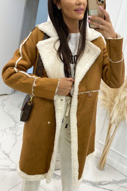 Lammwolljacke Patchwork Freizeitlook