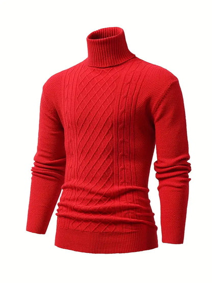 Lässiger Rollkragenpullover Herren Casual