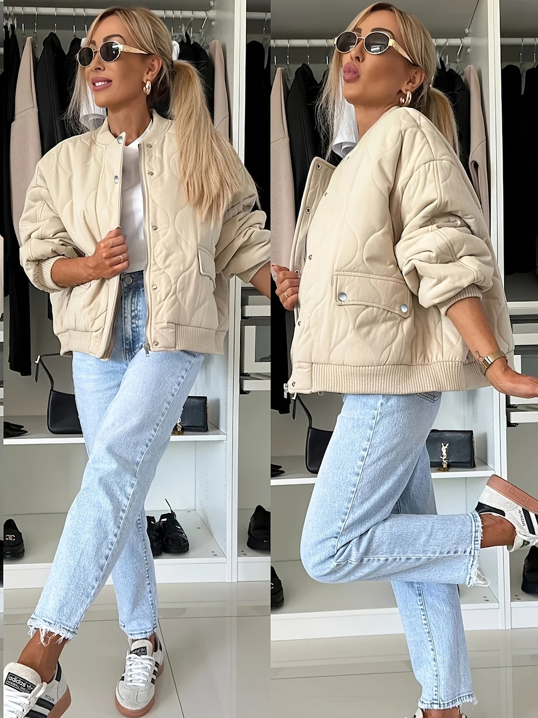 Warme Pufferjacke Damen Frühling Herbst - IdealeKleiden