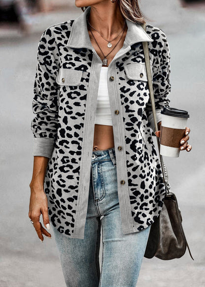 Leopard Jacke Damen Frühjahr Trendy Premium