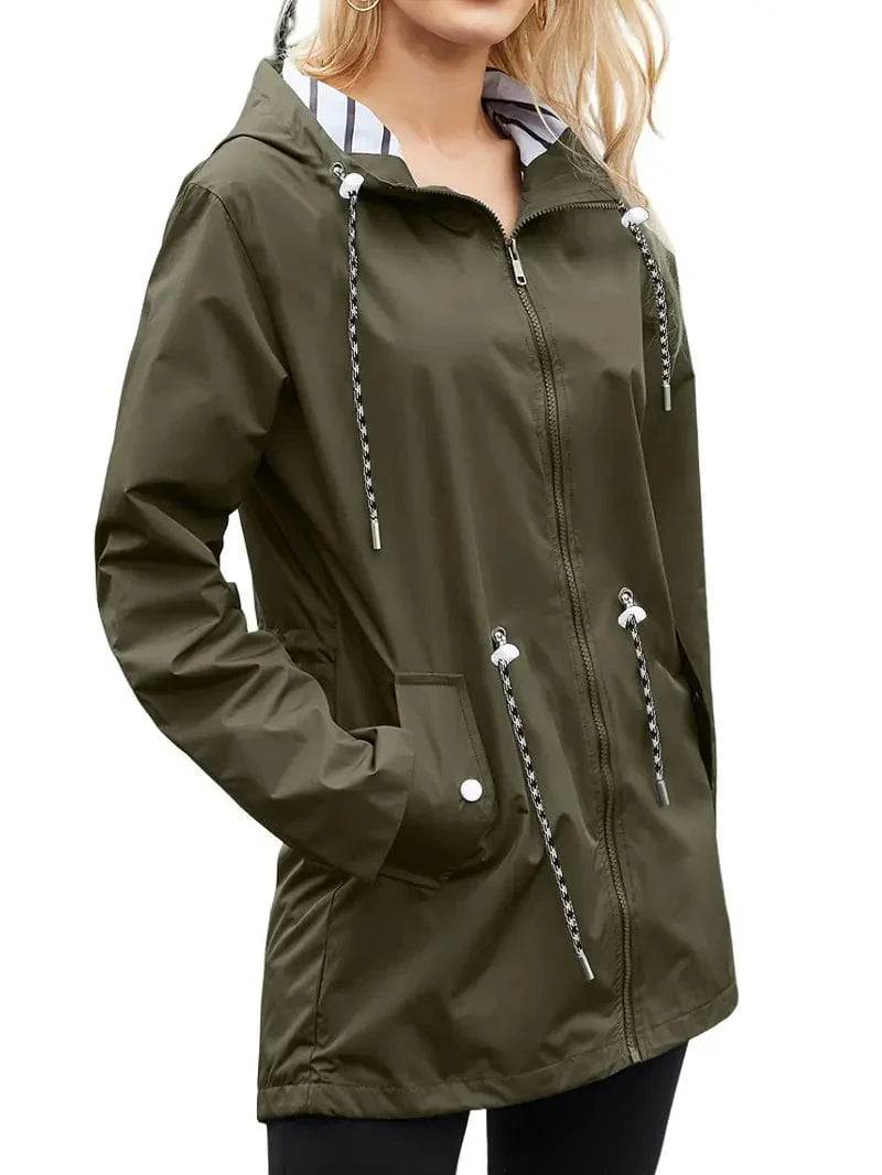 Wasserdichte Regenjacke Winter Warm Elegant