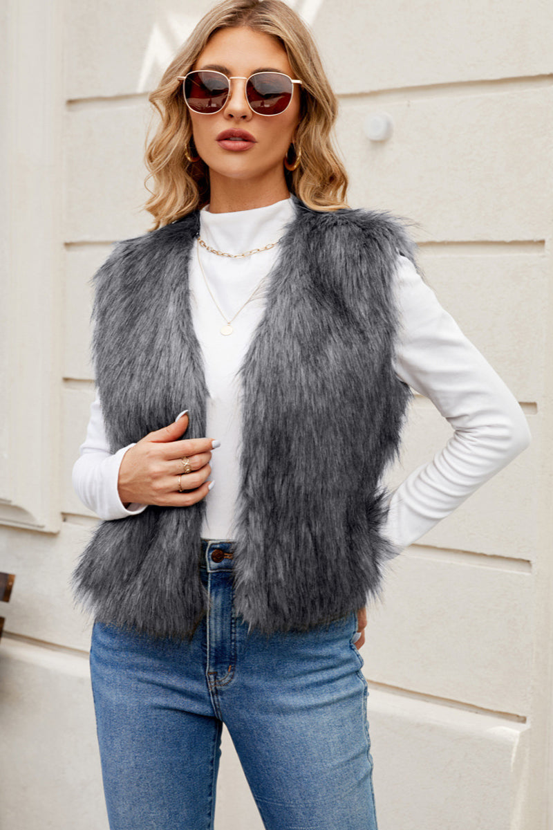 Elegante Faux-Fur-Weste Soft und Zeitlos