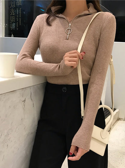 Damen Rollkragen Pullover Weich und Warm