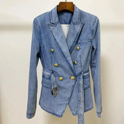 Modischer Damen Blazer Jeans Slim Fit Elegант