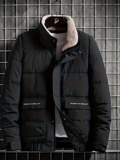 Modische Herrenjacke mit Kragen und Reißverschluss - IdealeKleiden