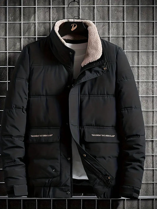 Modische Herrenjacke mit Kragen und Reißverschluss - IdealeKleiden