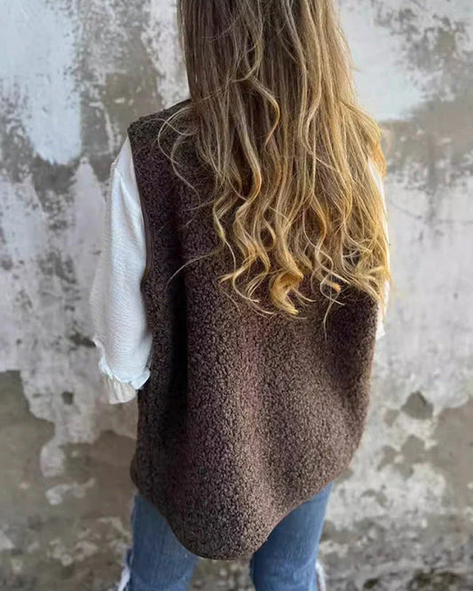 Damen Herbstkleid Knopf Warm Kurz - IdealeKleiden