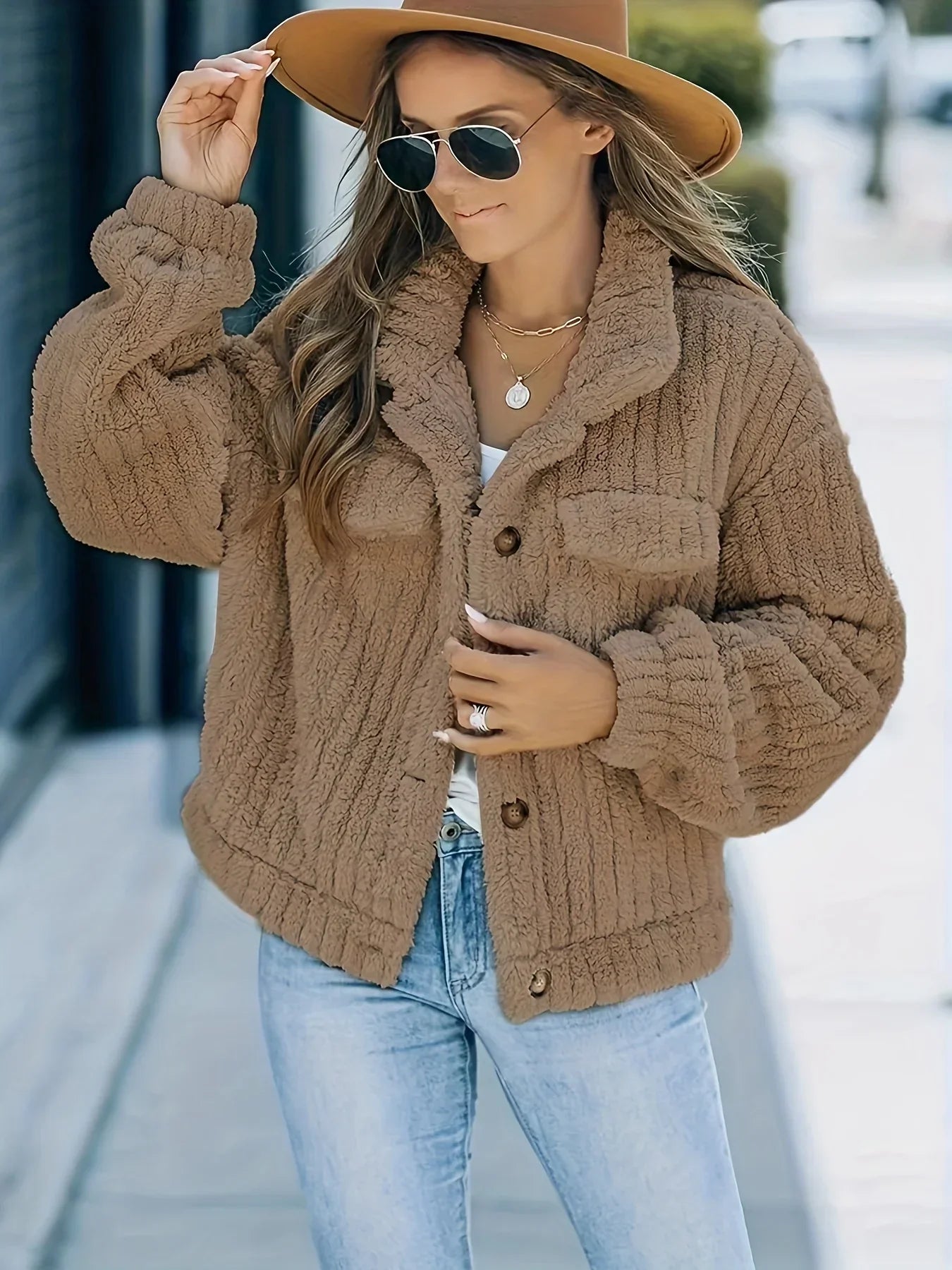 Truckerjacke Damen Mit Kunstpelz