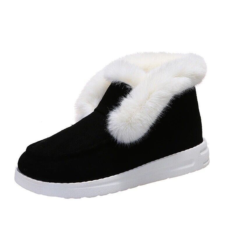 Warme Winter Mokassins - Wildleder Slipper mit Weichem Pelzinnenfutter