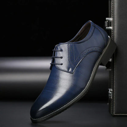Herren Anzugschuhe Leder Klassisch Brogue Design