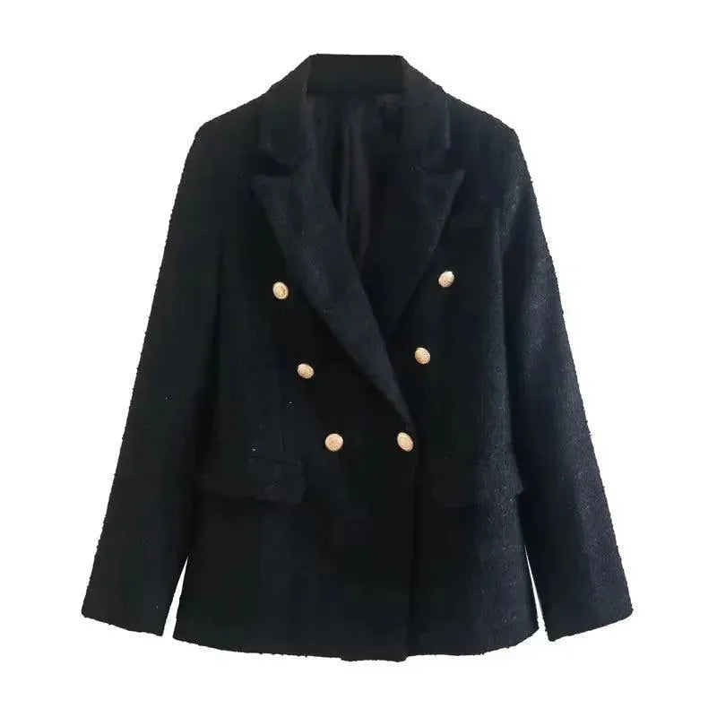 Stylischer Damen Blazer Tweed Optik